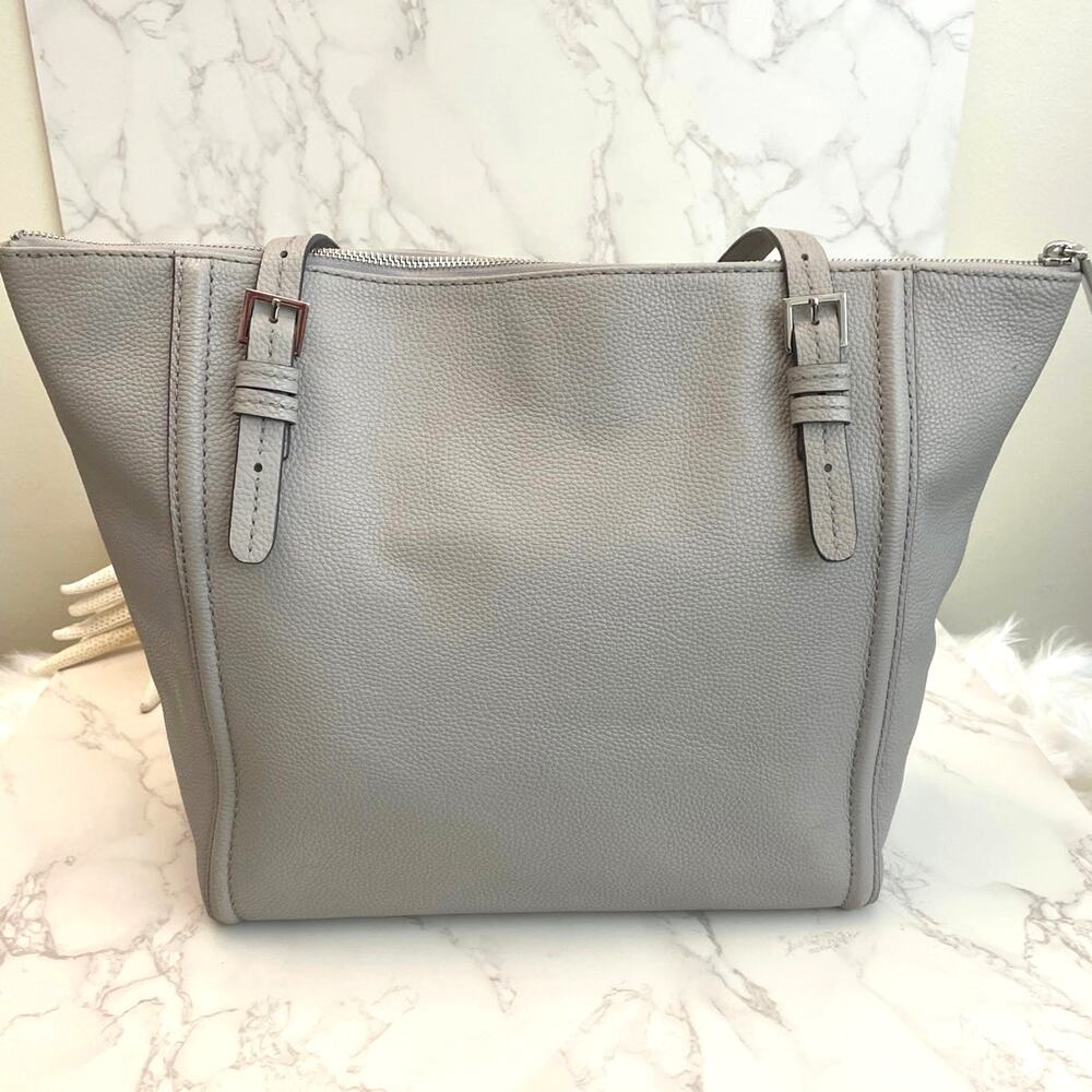 Kate Spade Large Tote Gray Pebbled Leather GUC - Picture 3 of 9